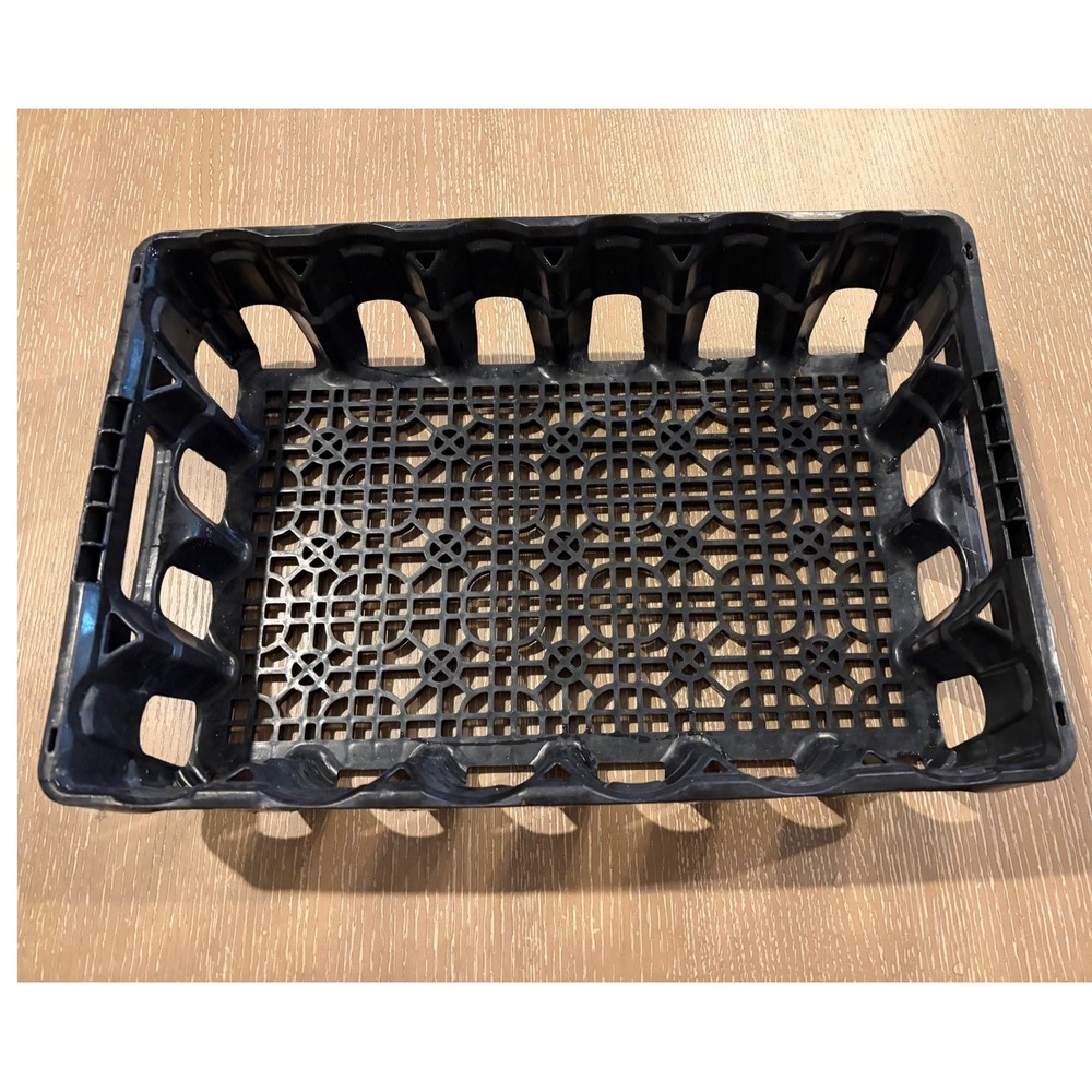 Vintage Coca-Cola 24 Bottle Plastic Soda Crate Black Coke Carrier 18x12